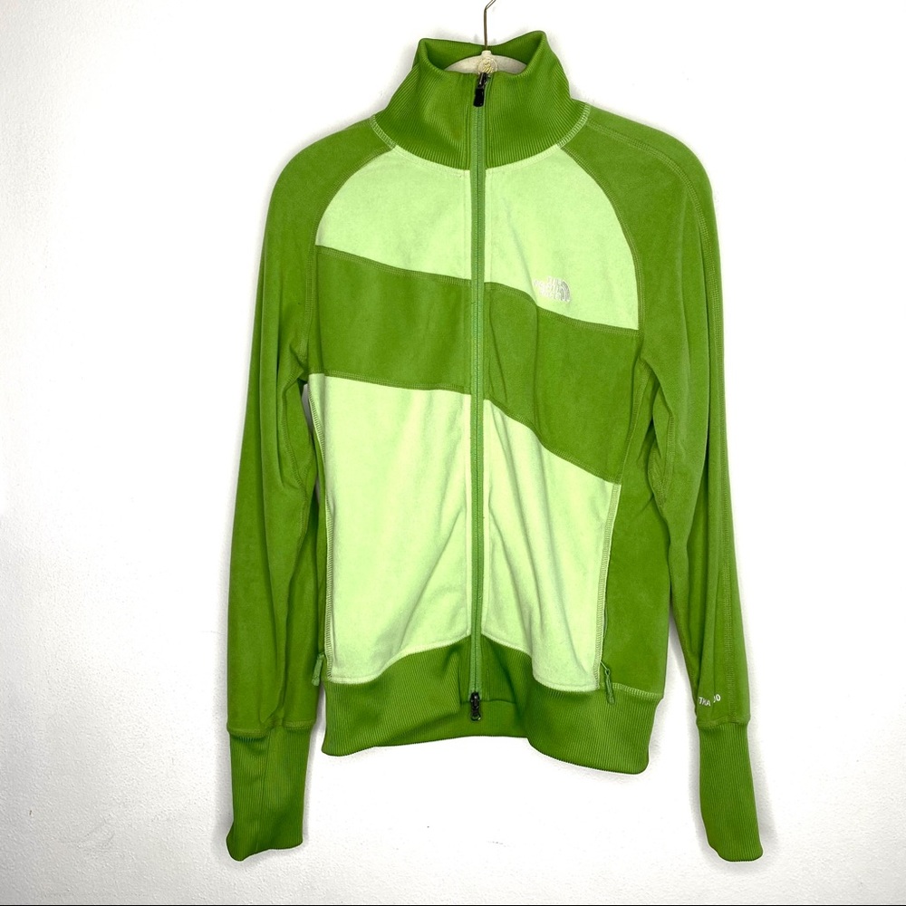 The North Face Zip Up Fleece Jacket green jacket